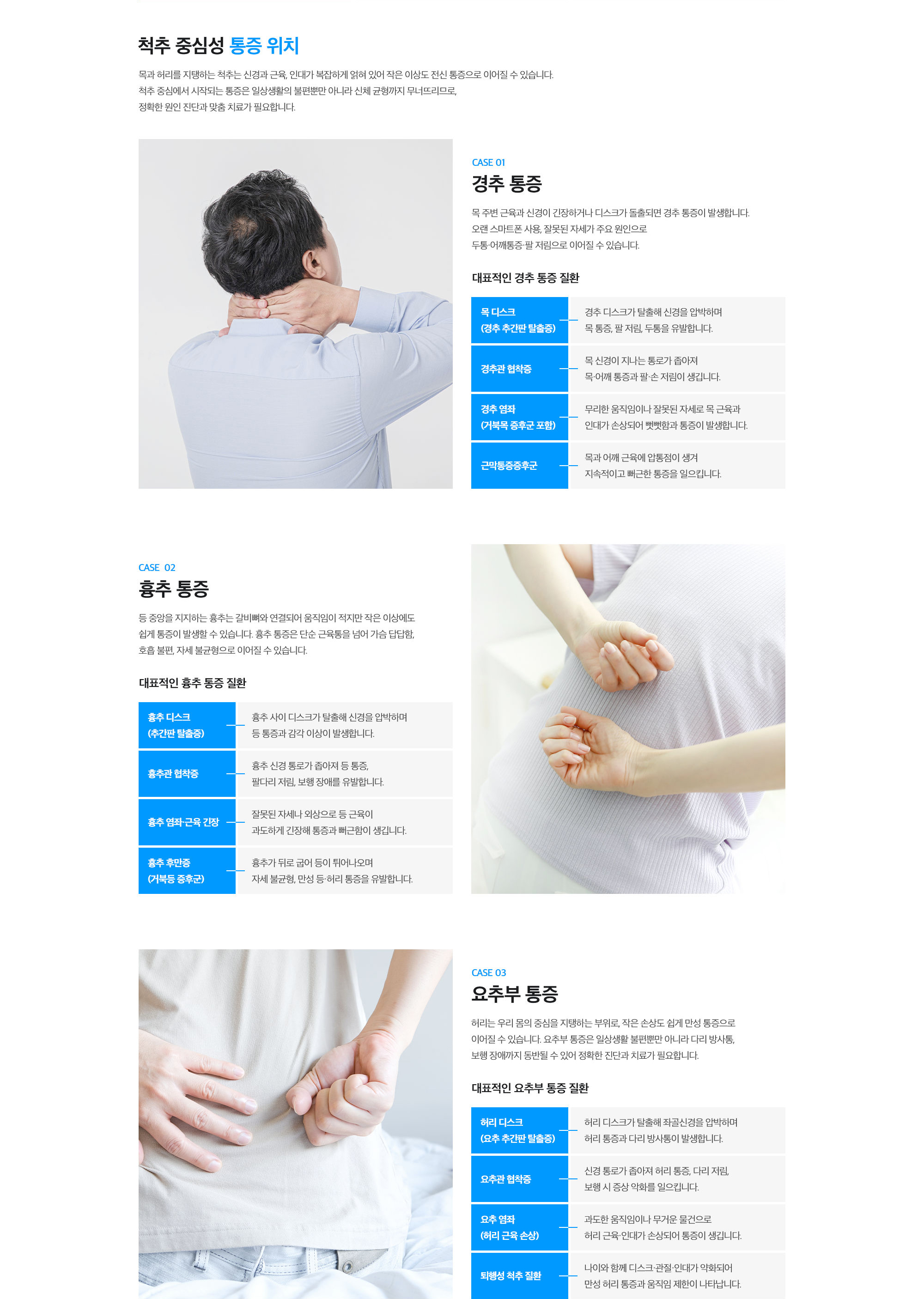 척추 중심성 통증